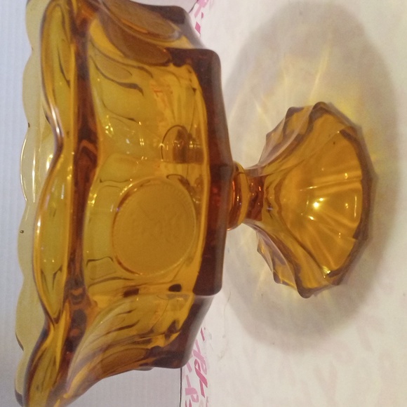 Vintage Fostoria Amber Coin Glass Fruit or Candy Dish Bowl - Picture 2 of 5